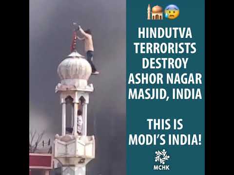 Gerombolan Radikal Hindu Bakar Sebuah Masjid di Ibukota India New Delhi